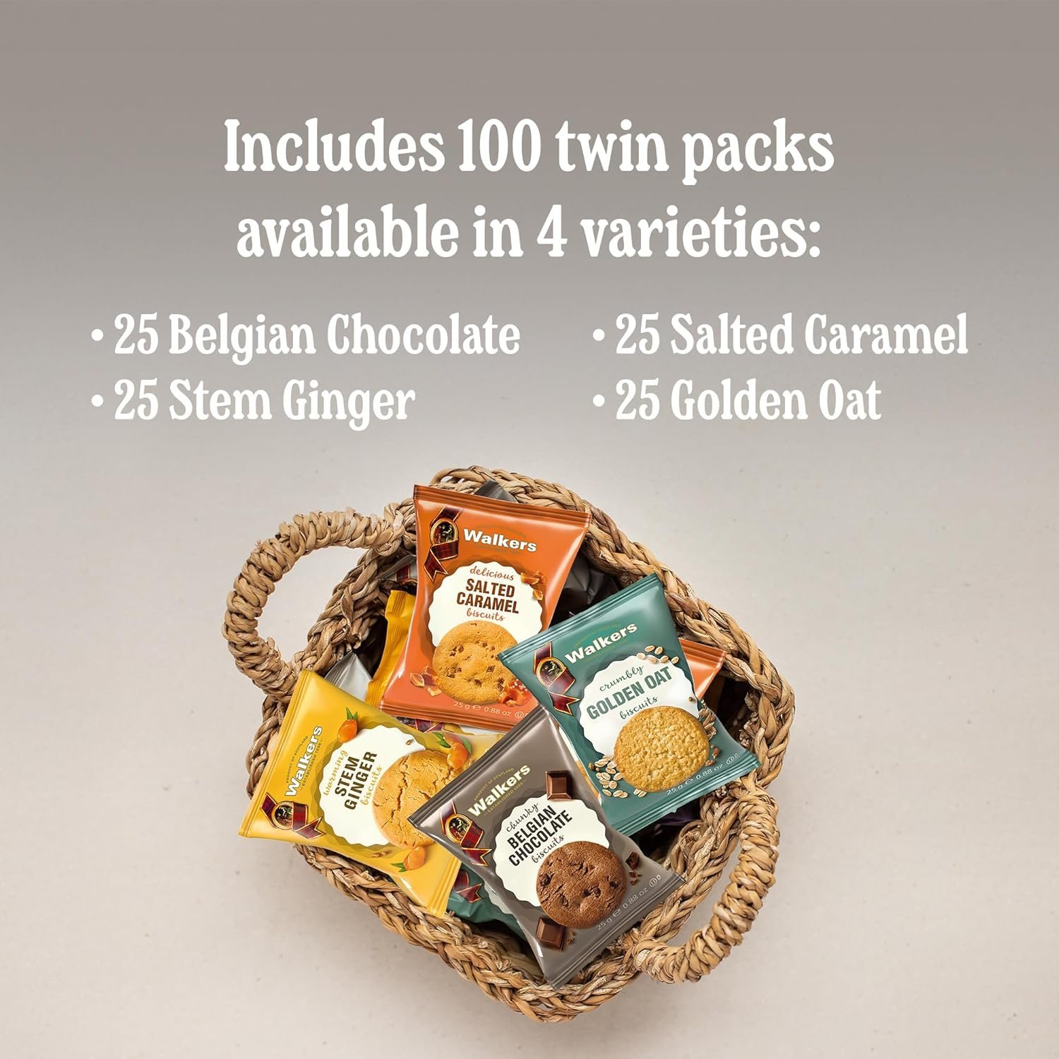 Walkers Assorted Biscuits Mini Packs 100 x 25g - Image 4