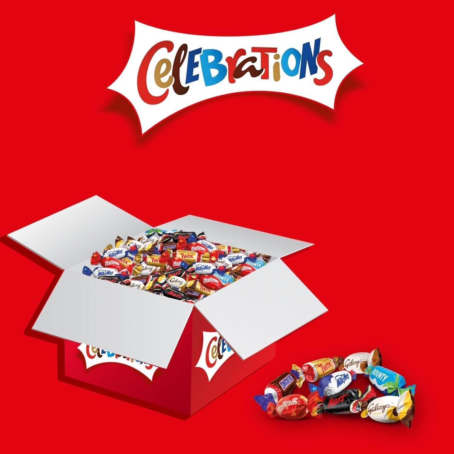 【Clearance Sale】Celebrations Chocolate Bars Multipack Bulk Box 2.4kg– Assorted Mini Milk Chocolate Bars & Sweets Variety Pack with Mars, Twix, Snickers, Bounty & Galaxy, Chocolate Gift, Sharing Snacks & Hamper Filler - Image 3